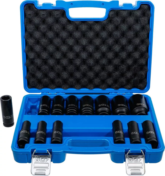 BGS Impact Socket Set, Hexagon | 12.5 mm (1/2") Drive | 10 - 32 mm | 14 pcs.