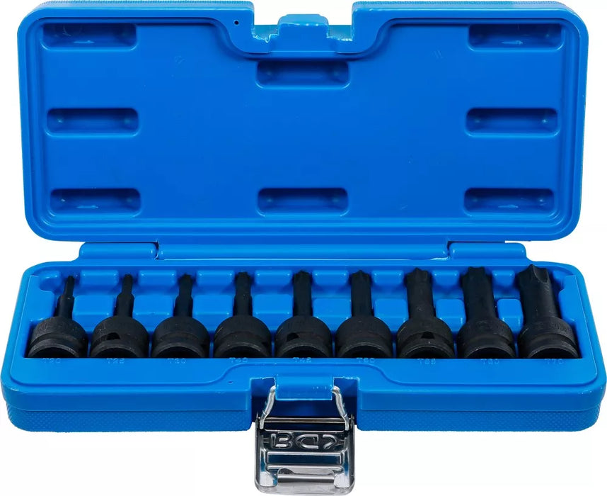 BGS Impact Bit Socket Set | 12.5 mm (1/2") Drive | T-Star (for Torx) T20 - T70 | 9 pcs.