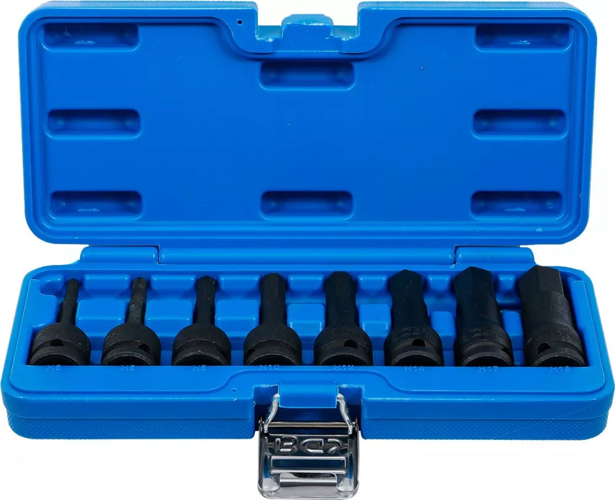 BGS Impact Bit Socket Set | 12.5 mm (1/2") Drive | internal Hexagon 5 - 19 mm | 8 pcs.
