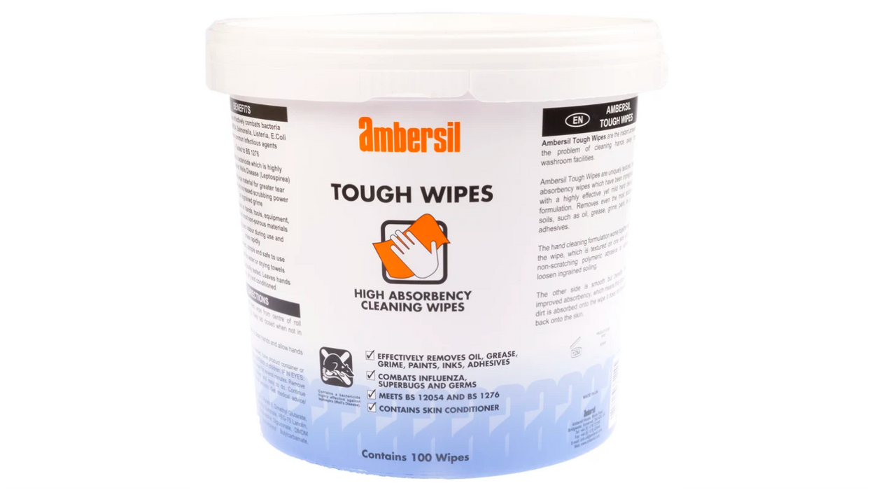 AMBERSIL TOUGH WIPES PK 100