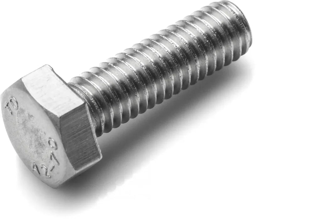 DIN 933 Hex Bolts, Full Thread M16 x 50, Zinc Plated - 25 pcs