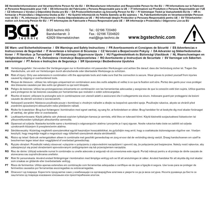 BGS Impact Extension Bar | 12.5 mm (1/2") | 75 mm