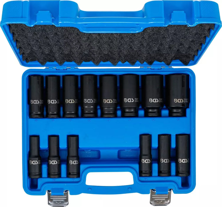BGS Impact Socket Set, Hexagon | 12.5 mm (1/2") Drive | 10 - 32 mm | 14 pcs.