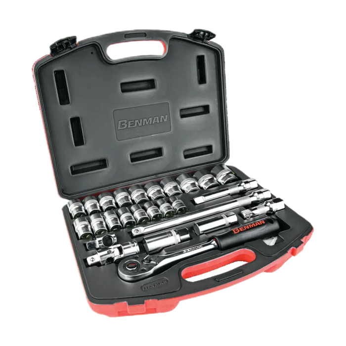 Benman Socket Set 26Pcs 1/2" Dr.