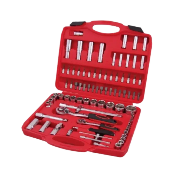 Big Red Jack 86 Pcs 1/4 Inch & 1/2 Inch DR. Socket Wrench Set