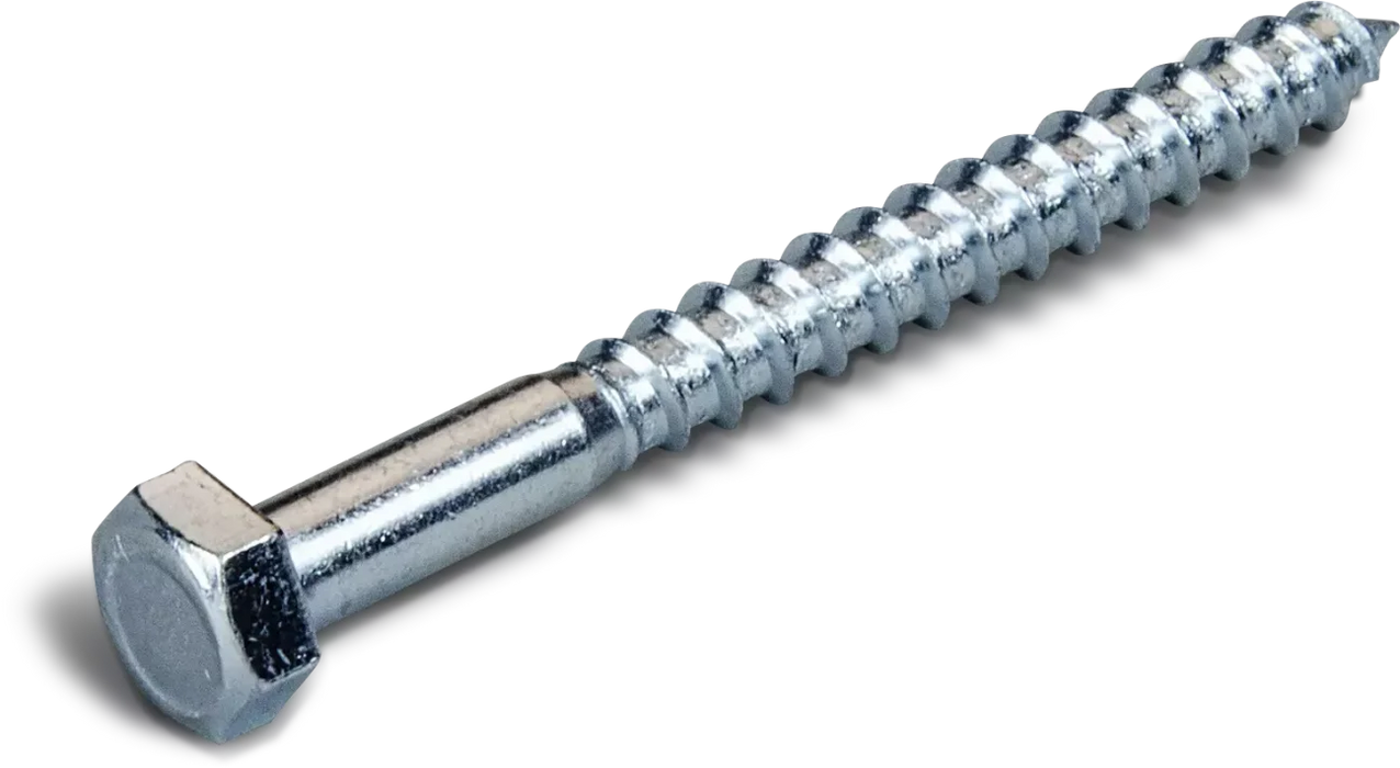 Coach Screws M12 x 80mm, Zinc Plated - plastic bag - 10 pcs.